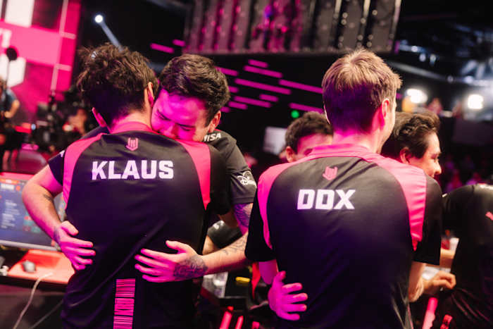 Klaus hugging teammate VCT